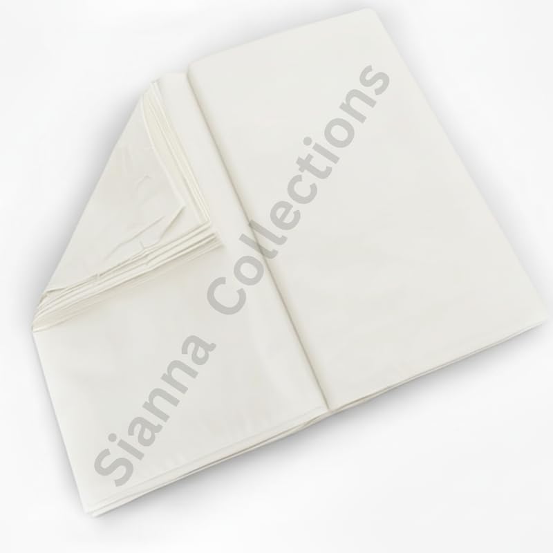 Image of Premium Plain Cotton Costume Lining Dress Fabric 34 inch Wide, Best Material - Off -White Color - 3 Meter Pack