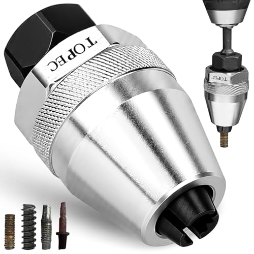 Topec Stud Extractor Tool Broken Bolt Remover for Gripping and Removing 1/4 to 1/2 Damaged Painted Over and Rusted Tight Studs and Bolts Premium CR-MO Steel Stud Remover (3/8 Drive)