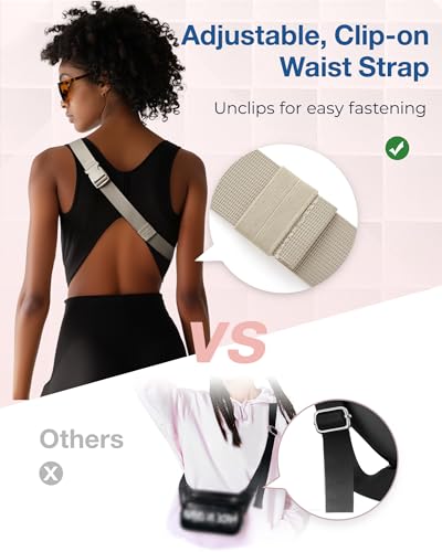 BAGSMART-Fanny-Packs-for-Women-Small-Belt-Bag-with-Adjustable-Strap-Waist-Pack-for-Running-Workout-Traveling-Hiking-Beige