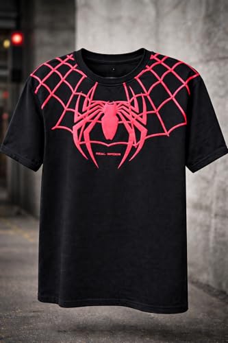 Image of Printed Black T-Shirt - Stylish Graphic Casual Cotton Tee for Men & Women | Comfortable Round Neck T-Shirt