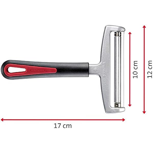 Westmark Krajalnica do sera z obrotową wymienną linką regulacja grubości krojenia szerokość 12 cm stal nierdzewna aluminium tworzywo sztuczne Rollschnitt Gallant czarna czerwona 29272260