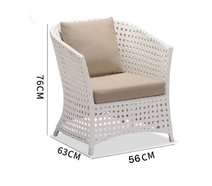 Image of PRATHAM India Outdoor Indoor 4 Piece Patio Furniture Sofa Set Conversation Set Waterproof with Washable Soft Cushion and Center Table Wicker for Balcony and Gardens