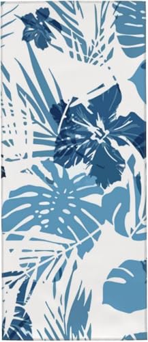 青い 迷彩 ハワイアン タオル フェイスタオル マイクロファイバー ホテル仕様 ふわふわ 柔らか肌ざわり ハンドタオル 吸水速乾 薄手 バス用品 プレゼント 12x27.5in