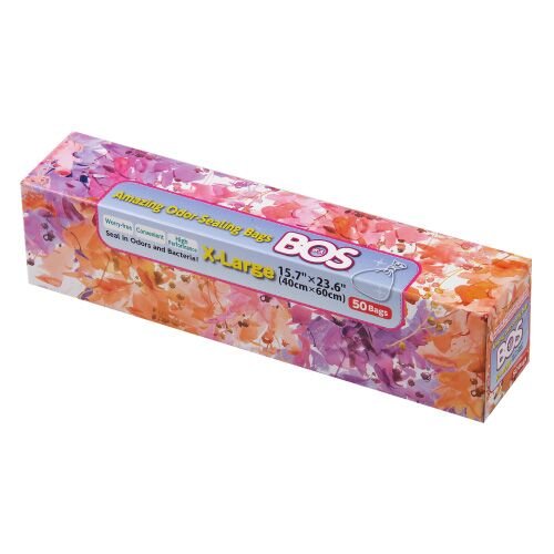 BOS Amazing Odor Sealing Disposable Bags for Diapers, Cat Litter or Any Sanitary