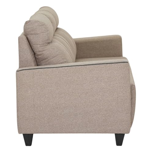 Image of Royaloak Mily Fabric 3 Seater Sofa | 3 Seater Sofa with Tufted Design, Square Armrest & Super Soft Cushions | Durable & Long-Lasting Sofa for Living Room with Modern Design & Tapered Legs