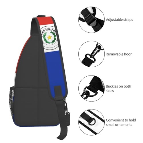 Mochila bandolera unisex con diseño bandera Paraguay miniatura 5