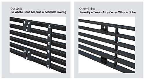 Image of APS Compatible with Chevy Silverado 2500 HD 3500 HD 2015-2019 Lower Bumper Black Billet Front Grill Grille Insert C66319H