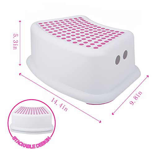 image for Tiawudi Step Stool for Kids (2 Pack), Toddlers Stool for Potty Trainin