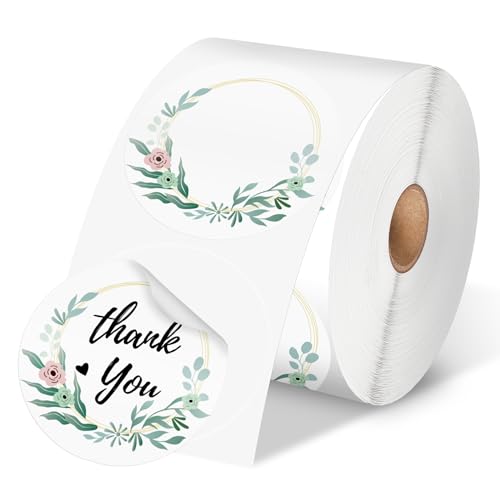 Image of Phomemo 4X6'' Thermal Shipping Labels - Pack of 500 4x6 Fan-Fold Labels for Shipping Label, Address, Mail, Product Logo Label, Commercial Grade (White-Flower, 2''x2'' 500pcs)