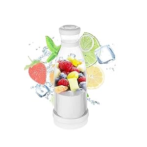 Draagbare Blender Mini 300 ml. Persoonlijke Blender USB Oplaadbare Mini-shakerfles voor Shakes, Sappen, Smoothies. Messen van Roestvrij Staal 304. (USB-kabel Meegeleverd).