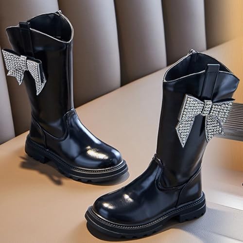 IWIHMIV Toddler Western Boots Girls Cowboy Boots Western Mid Calf Kids Boots Side Zipper Girls Horse Riding Boots for Kids3