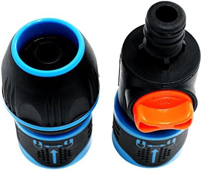 GRÜNTEK Konektor łącznik do węża 1/2", 3/4", 5/8" zestaw konektorów z blokadą wody, system Aqua-Stopp