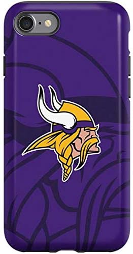Skinit Pro Phone Case Compatible with iPhone SE (2nd & 3rd Gen) - Officially Licensed NFL Minnesota Vikings Double Vision Design