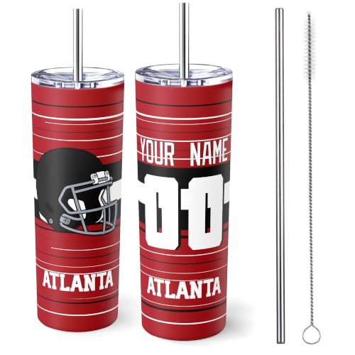 Image of Atlanta Tumbler 20oz Travel Mug Custom Name and Number Gifts