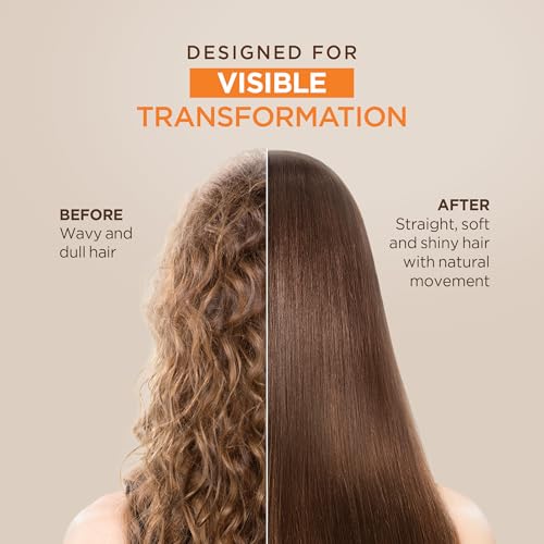 KATIVA Brazilian Keratin Treatment Kit at home Formaldehyde Free Hair Straightening with Hyaluronic Acid, Up to 12 Weeks Frizz Control for Curly, Wavy, Frizzy Hair (Straightening Kit)