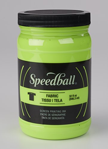 Speedball Fabric Screen Printing Ink, 32-Ounce, Fluorescent Lime Green