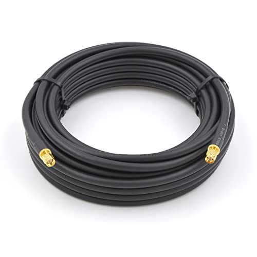 RANGEFUL SMA Cable 3m 9.8ft Ultra Low Loss Coax Cable 5D-FB diameter 7.5mm Extension Lead Black SMA Male to SMA Male Coaxial 50ohm for 4G 5G Router Aerial WIFI GPS Antenna - Image 2