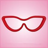 Cat Eye Glasses Cookie Cutter 1-3/4 inches tall, 5-1/2 inches wide
