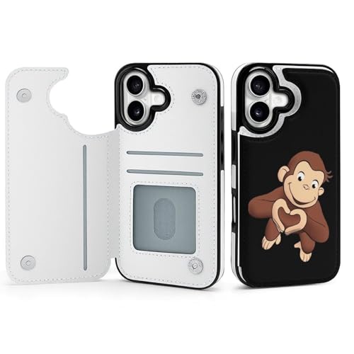 手帳型 おさるのジョージ (13) 対応 iPhone 17 ケース カード収納 スマホケース 財布型 携帯ケース 軽量 全面保護 スタンド機能 おしゃれ お祝いギフト