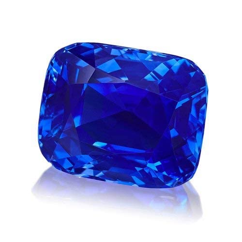 Saphir bleu naturel véritable de 5,70 carats avec carte certifiée