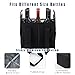 LUILANC 6 Bottle Wine Carrier Collapsible Reusable Portable Wine Bottle Carrier Case for Tote Bag Moving, Vacation Bottle Caddy Grocery Shopping Wine Tasting Accessory, Black