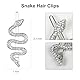 4 Stück Schlangen Haarnadeln Silber Strass Haarnadel Clips Legierung Vintage Haarspangen,Kopfschmuck Glitzer Schlangen Haarklemmen, Haarschmuck Accessoires für Frauen und Mädchen