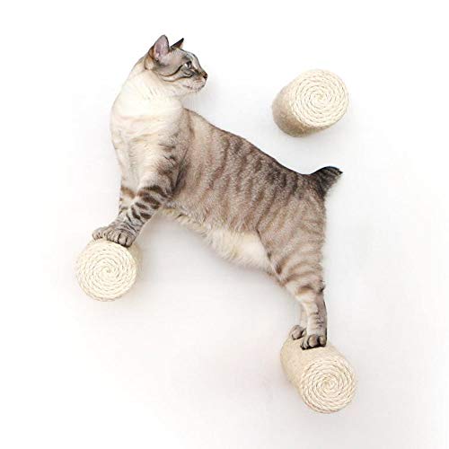 Rascador flotante de sisal para gatos, montaje en pared miniatura 4