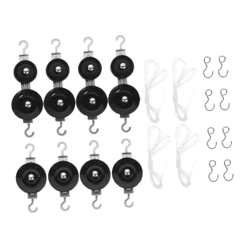 SOLUSTRE Double Single Pulley Set Metal Construction for Pulley System for Garage Gym and School Use