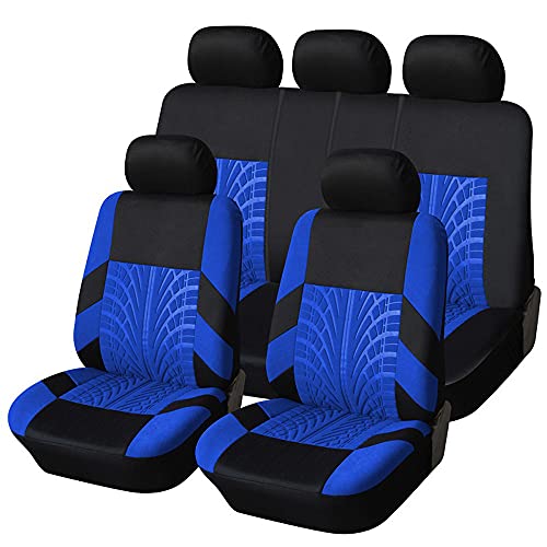 QiXia Coche Fundas Asientos para Toyota Land Cruiser 5-Seats J100 2000-2024+, Impermeables Transpirable Juegos de Cubreasientos Protectores Interior Accesorios,-Blue