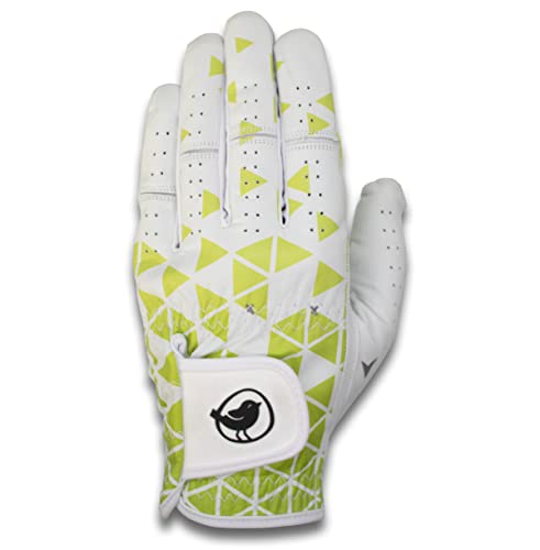 Babybird Golf | 100% Cabretta Leather Golf Glove | Neutral Grip Training Aid | Green Geometry (Medium) #TOP1