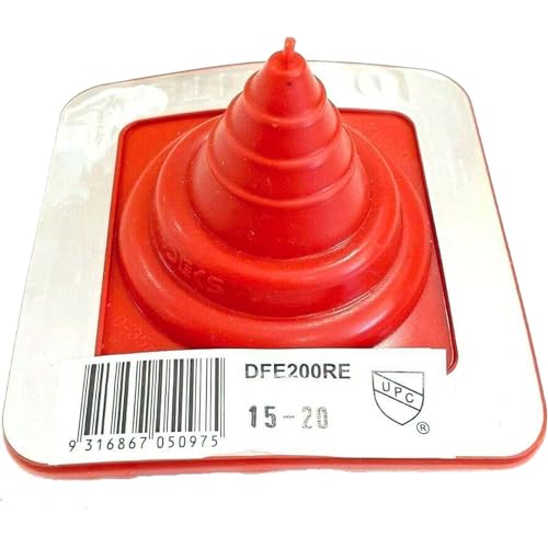 Dektite Premium Rubber Pipe Flashing - Red Silicone - 0-35mm Diameter - DFE200RE