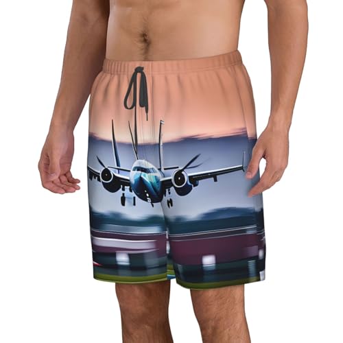 Fly Airplane Print Stylish Beach Shorts Swim Trunks Lightweight Breathable Summer Outdoor Activities2