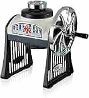 レトロ 手動かき氷機 水色 手回し かき氷器 手動 手動かき氷器 日本製 製氷カップ付き バラ