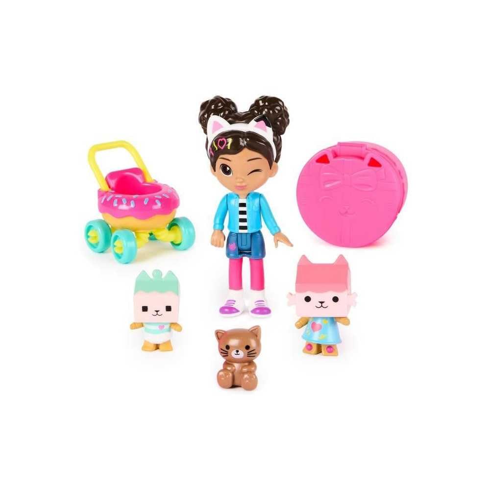 Gabby’s Dollhouse, Kitty Care Figure Set with Gabby, Baby Box, Baby Benny Box, Surprise Toys and Doll’s House Accessories, Kids’ Toys for Girls and Boys 3+