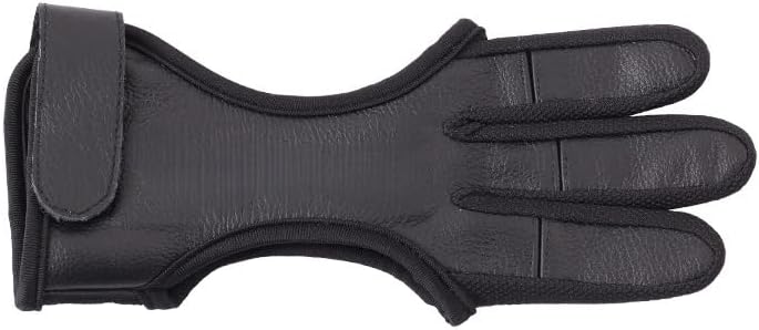 2pcs Archery Gloves Shooting Hunting Leather Three Finger Tab Protector Three Finger Guard for Recurve Bow Compo