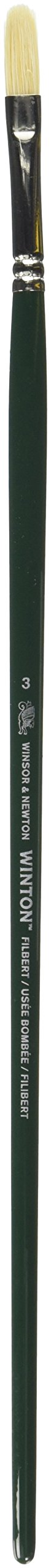 Winsor & Newton Filbert Brush - Long Handle - Green - Size 3