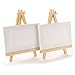 Tosnail Mini 7" x 5" Canvas & 9.5" x 7" Easel Set Painting Craft Drawing Art Decoration - Set of 2