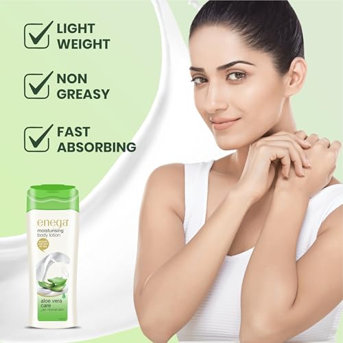 Image of Enega Aloe Vera Care for Normal Skin Non Grassy & Deep Nourish Moisturizing Body Lotion for Men & Women -500 ML (Pack of 1)