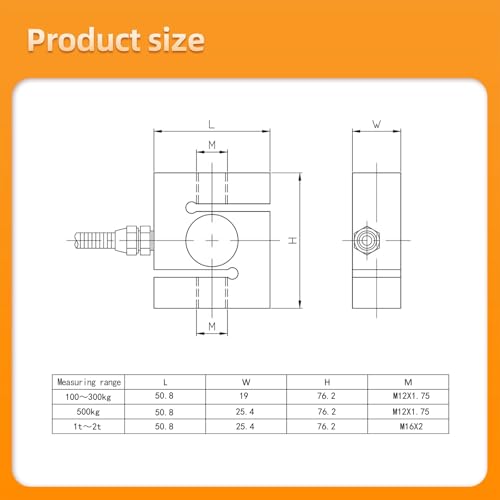 Sensor de celda carga tipo S hx711 con alta precisión para control de peso 4