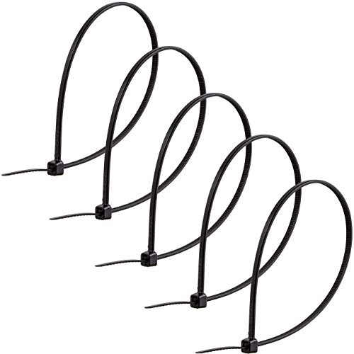 Power Gear 8-Inch Zip Ties, 100 Pack, Durable Nylon, Self-Locking, 40 Lbs. Tensile Strength, 1 7/8 Inch Maximum Diameter, Black, 18174 #TOP29