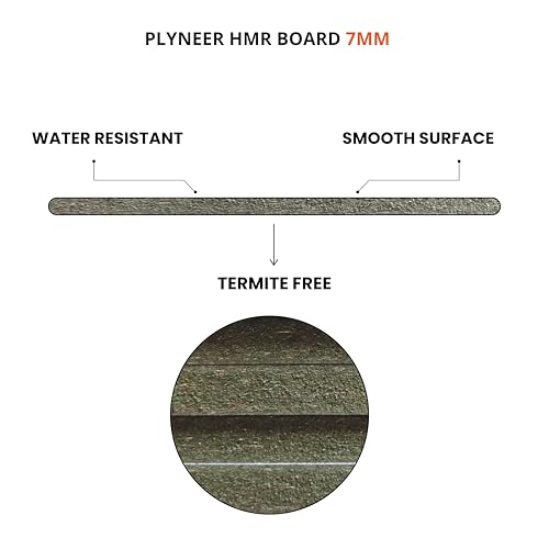 Image of Plyneer HMR MDF Wood - Moisture-Resistant Medium Density Fiberboard for Furniture, Kitchens & Interior Designs (7mm)-8ft x 4ft