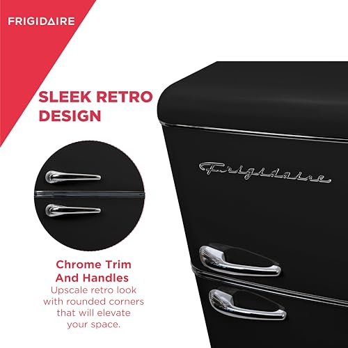 Frigidaire EFR756-BLACK Efr756, 2 Door Apartment Size Retro Refrigerator thumb #3