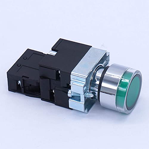 Bouton-poussoir 22mm LED vert 440V commutateur pour tableau de commande atelier - 4