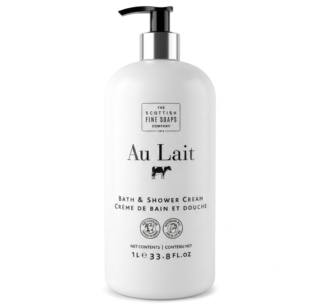 Scottish Fine Soaps The Au Lait Bath & Shower Cream, 33.8 fl oz