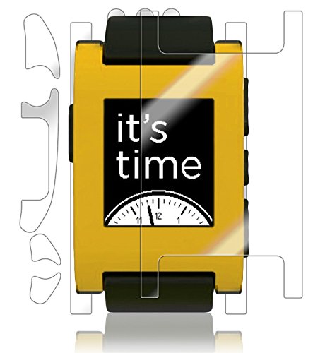 Skinomi Full Body Skin Protector Compatible With Pebble E-Paper Smartwatch (Screen Protector + Back Cover) Techskin Full Coverage Clear Hd Film #TOP26