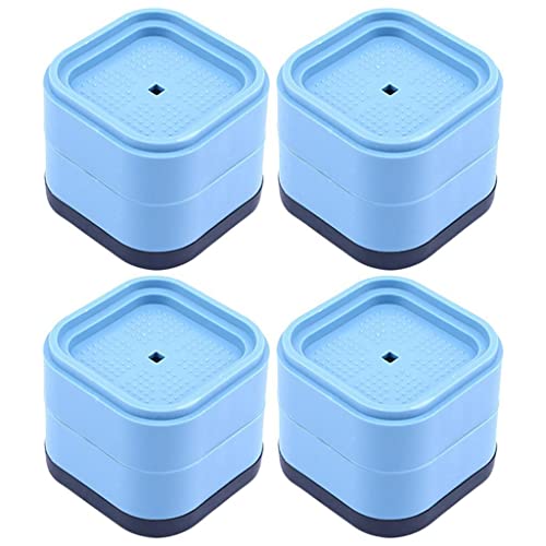 Image of Mockery Set of 8 Pieces Anti Vibration Pads High Friction Anti Slip Square Hard Wearing Washing Machine Protects Pedestals, Shock and Noise Cancelling High Friction Washing Machine Feet Pads