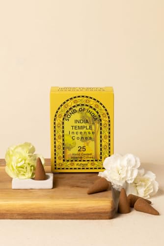 Song of India - India Temple Incense Cones. Box of 25