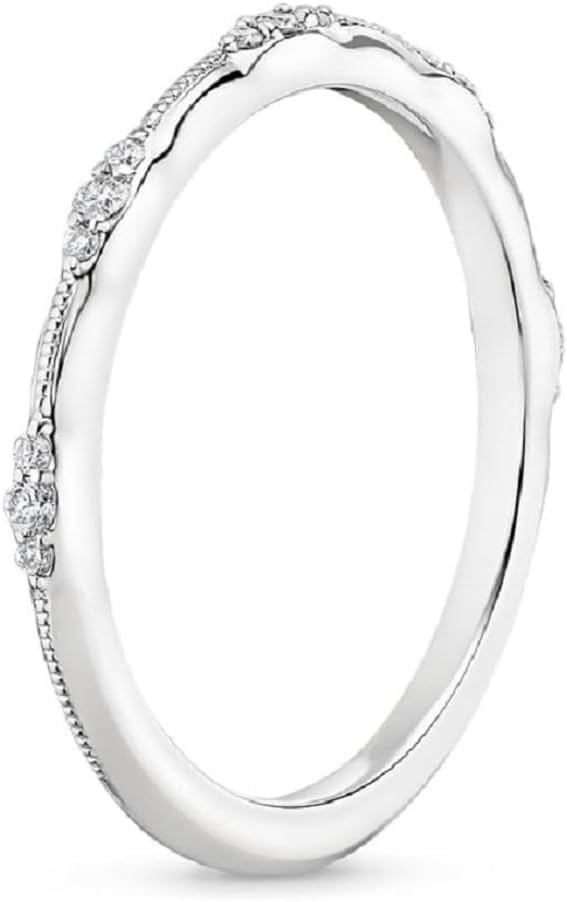 1CT-3CT Round Cut Wedding Ring Set Solitaire Moissanite Engagement Ring for Women Promise Gifts for Her 925 Silver/10K/14K/18K Gold