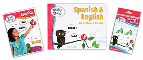 Brainy Baby Spanish & English Dvd, Spanish & English Book And Spanish & English Flashcards: Simple Words And Phrases Deluxe Edition #TOP8
