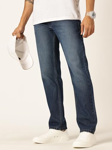 Image of Thomas Scott Men Mid Rise Clean Look Relaxed Fit Jeans